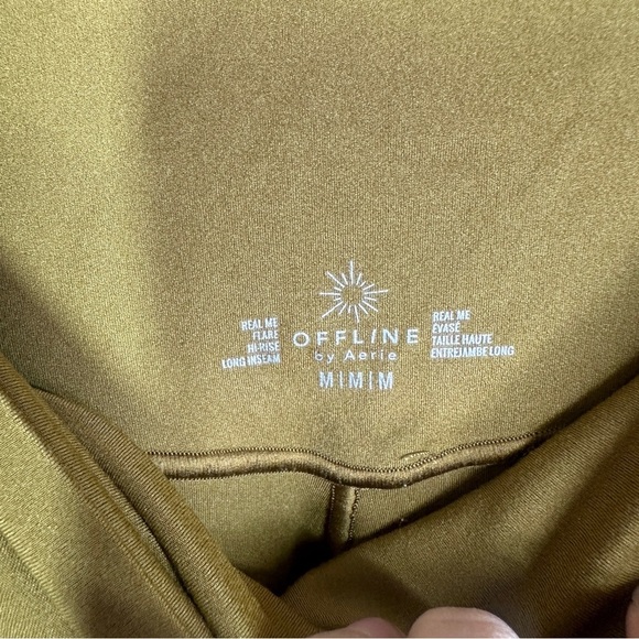 Aerie Mustard Real Me Criss Cross Waist sz M - Picture 4 of 4